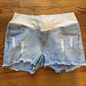 Pinkblush maternity jean shorts